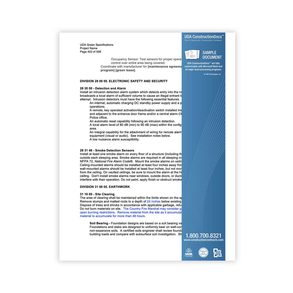 Uda Developer UDA ConstructionDocs™ Green Developer Specs 2024 – UDA Technologies